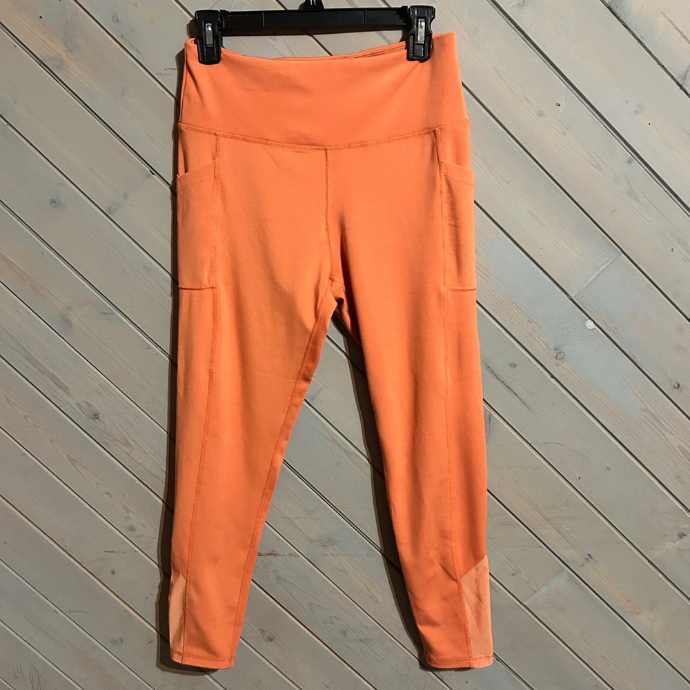 Ebb & Flow Womens Activewear‎ Cropped Leggings High Waist Yoga Pants Pockets